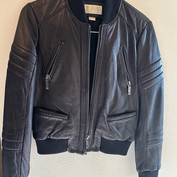 Michael Kors Authentic Leather Jacket Small EUC - Picture 3 of 6
